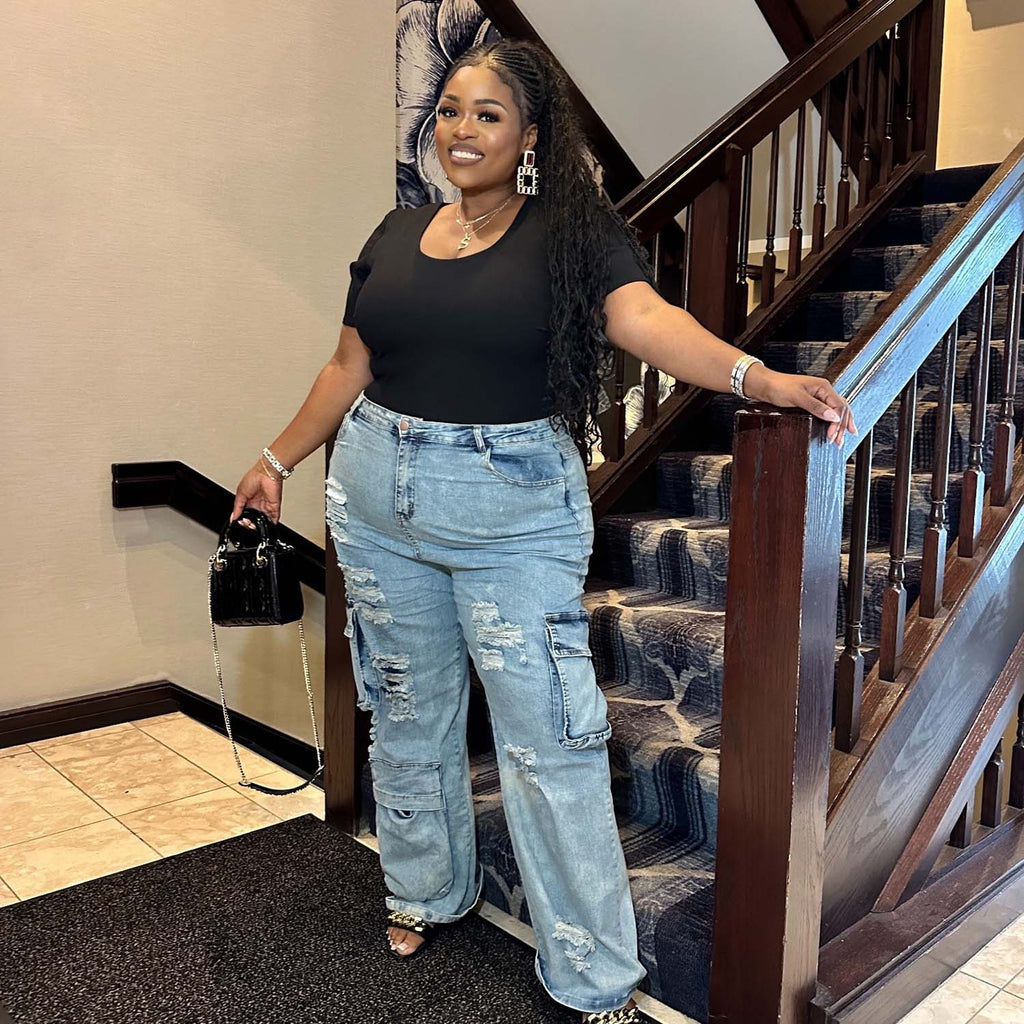 Short Sleeve Cotton Bodysuit - Black